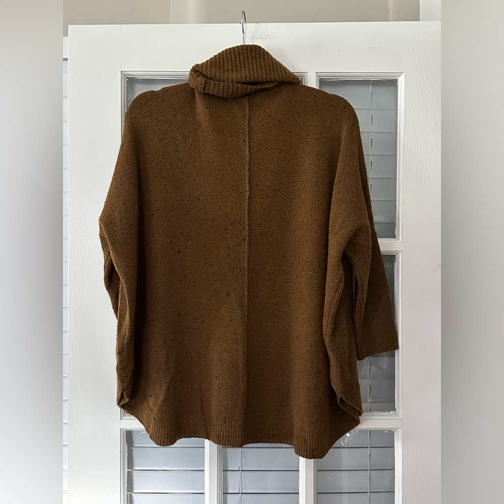 Time And Tru Women’s M (8-10) 3/4 Sleeve‎ Brown Cowl Neck Sweater | SKU 0226 - Picture 2 of 8